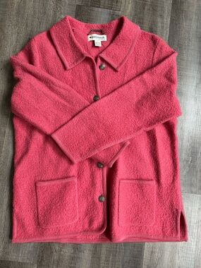 Appleseed’s 100% Wool Cardigan Jacket XL Button Front Cozy Classic